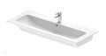 Duravit ME by Starck Um�vadlo 123x49 cm, s prepadom, otvor na bat�riu, DuraShield, biela