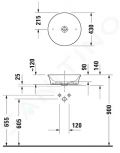 Duravit White Tulip Umvadlov misa, priemer 430 mm, DuraCeram, s WonderGliss, biela