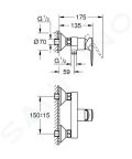 Grohe BauEdge Sprchov batria, chrm