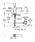 Grohe Eurocube Joy Pkov umvadlov batria M, chrm