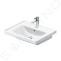 Duravit D-Neo Umvadlo, 600x480 mm, s prepadom, otvor na batriu, biela