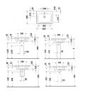Duravit D-Neo Um�vadlo 60x48 cm, s prepadom, bez otvoru na bat�riu, biela