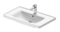 Duravit D-Neo Um�vadlo 80x48 cm, s prepadom, otvor na bat�riu, matn� biela
