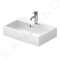 Duravit Vero Air Umvadlo, 600x400 mm, s prepadom, otvor na batriu, WonderGliss, biela