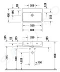 Duravit Vero Air Umvadlo, 60x40 cm, bez prepadu, bez otvoru na batriu, biela
