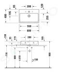 Duravit Vero Air Umvadlo nbytkov, 60x40 cm, bez prepadu, otvor na batriu, WonderGliss, biela
