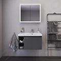 Duravit D-Neo Nbytkov umvadlo, 800x480 mm, 1 otvor na batriu vpravo, biela