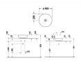 Duravit D-Neo Um�vadlo na dosku, priemer 40 cm, bez prepadu, bez otvoru na bat�riu, antracit