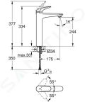 Grohe Eurostyle Pkov umvadlov batria XL, chrm