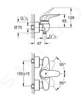 Grohe Eurostyle Pkov sprchov batria, chrm