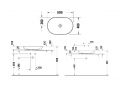 Duravit D-Neo Um�vadlo na dosku, 60x40 cm, bez prepadu, bez otvoru na bat�riu, matn� biela