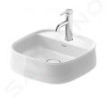 Duravit Zencha Umvadlo na dosku, 42x42 cm, bez prepadu, otvor na batriu, DuraCeram, WonderGliss, biela