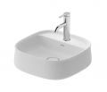Duravit Zencha Um�vadlo na dosku, 42x42 cm, bez prepadu, otvor na bat�riu, DuraCream, matn� biela