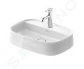 Duravit Zencha Umvadlo na dosku, 55x39 cm, bez prepadu, otvor na batriu, DuraCeram, biela