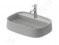 Duravit Zencha Umvadlo na dosku, 55x39 cm, bez prepadu, otvor na batriu, DuraCeram, matn siv