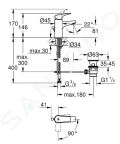 Grohe Start Flow Umvadlov batria s vpustom, chrm