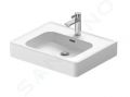 Duravit Soleil by Starck Umvadlo nbytkov, 60x48 cm, s prepadom, otvor na batriu, WonderGliss, biela