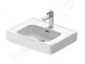 Duravit Soleil by Starck Umvadlo na dosku, 560x435 mm, s prepadom, otvor na batriu, WonderGliss, biela