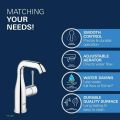 Grohe Essence Pkov umvadlov batria s vpustom, chrm