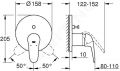 Grohe Eurostyle Batria pod omietku na 2 spotrebie, chrm