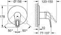 Grohe Eurostyle Sprchov batria pod omietku, chrm