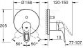 Grohe Eurostyle Batria pod omietku na 2 spotrebie, chrm