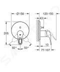 Grohe Eurostyle Batria pod omietku pre 2 spotrebie, mesan biela