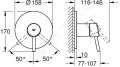 Grohe Concetto Sprchov batria pod omietku, chrm