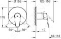 Grohe Eurodisc Cosmopolitan Sprchov batria pod omietku, chrm