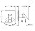 Grohe Eurocube Sprchov batria pod omietku, supersteel