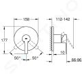 Grohe Lineare Sprchov batria pod omietku, kefovan Hard Graphite