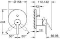 Grohe Lineare Batria pod omietku na 2 spotrebie, chrm