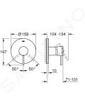 Grohe Atrio Sprchov batria pod omietku, kefovan Hard Graphite