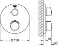 Grohe Grohtherm Termostatick sprchov batria pod omietku, chrm