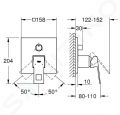 Grohe Eurocube Batria pod omietku na 3 spotrebie, supersteel