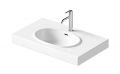 Duravit Balcoon Um�vadlo 80x48 cm, s prepadom, otvor na bat�riu, s v�pus�ou, DuraShield, matn� biela
