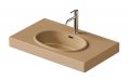 Duravit Balcoon Um�vadlo 80x48 cm, s prepadom, otvor na bat�riu, s v�pus�ou, DuraShield, terra