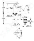 Grohe QuickFix Start Umvadlov batria s vpustom Push-Open, chrm