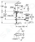 Grohe QuickFix Start Umvadlov batria s vpustom, chrm