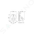 Grohe Eurosmart Cosmopolitan Batria pod omietku, na 3 spotrebie, chrm