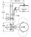 Grohe Euphoria Sprchov set 310 s termostatom, 3 prdy, supersteel