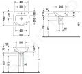 Duravit Darling New Umvadlo, 55x48 cm, s 1 otvorom na batriu, alpsk biela