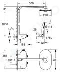 Grohe Rainshower SmartControl Sprchov set Duo 360 s termostatom, 2 prdy, chrm/mesan biela