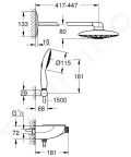 Grohe Rainshower SmartControl Sprchov set Duo pod omietku s termostatom, 360 mm, chrm