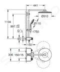 Grohe Euphoria SmartControl Sprchov set 310 Duo s termostatom, 3 prdy, chrm