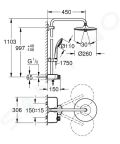 Grohe Euphoria SmartControl Sprchov set 260 Mono s termostatom, 3 prdy, chrm