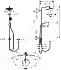 Hansgrohe Croma Select S Sprchov set 280 Reno, 3 prdy, chrm