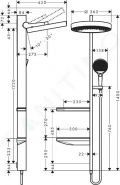 Hansgrohe Rainfinity Sprchov sprava Showerpipe 360, 1jet, chrm