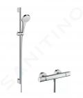 Hansgrohe Croma Select S Sprchov set Vario s termostatom, 3 prdy, sprchov ty 90 cm, biela/chrm