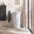 Duravit White Tulip Vone stojace umvadlo, 50x50x90 cm, bez otvoru na batriu, biela